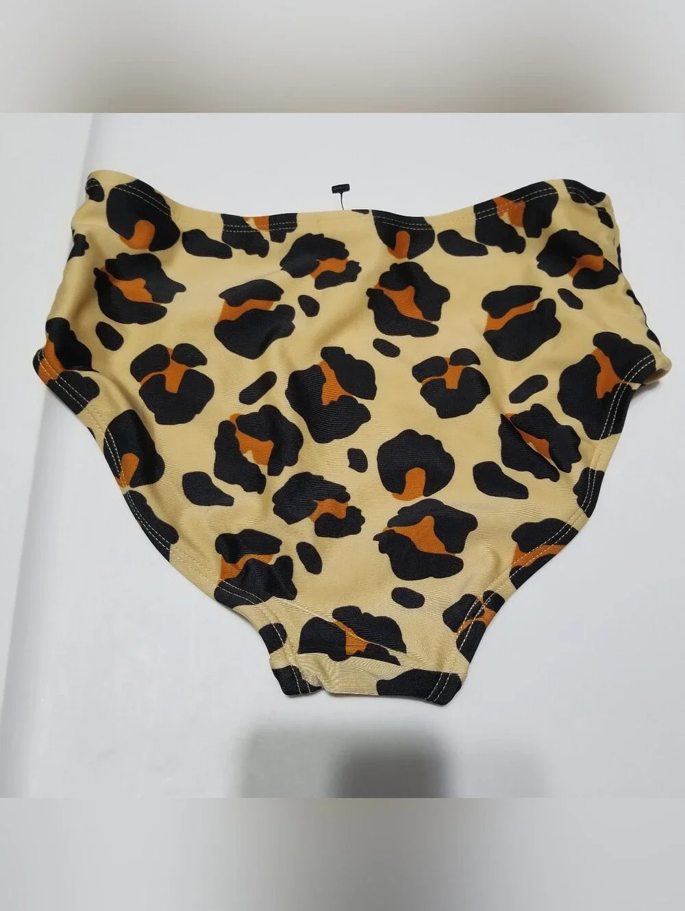 Art Class Kid's Medium Golden Tan Bikini Bottom With Cheetah Print